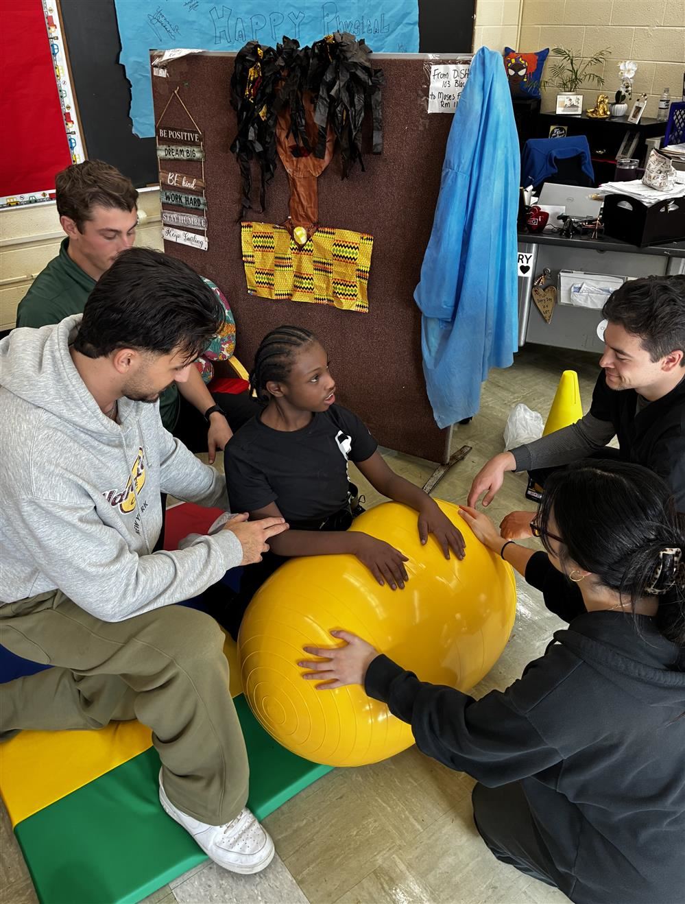  WSU student Working in PT Lab